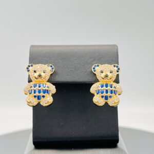 Pendientes oso azul