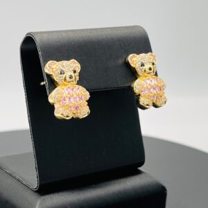 Pendientes oso rosa