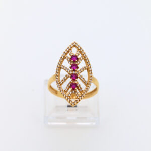 Lanzadera circonitas 4 piedras granates