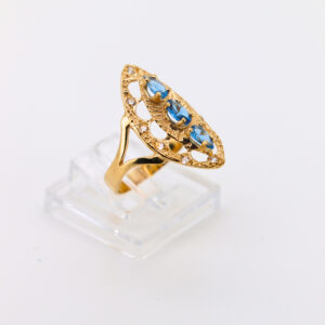 Lanzadera pequeña azul 3 piedras