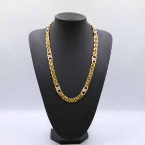 Cadena medusa y greca bicolor