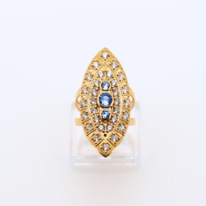 Lanzadera con 3 piedras azules