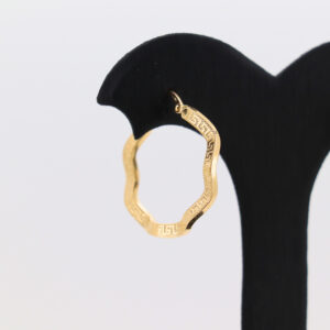 Pendientes aro ondulado greca