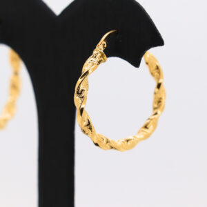 Pendientes aro rizado greca