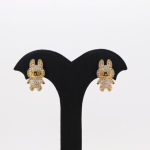 Pendientes labubu circonitas azul