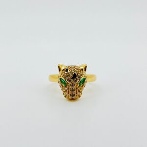 ANILLO PANTERA BLANCO Y VERDE