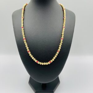 GARGANTILLA BOLAS DIAMANTADAS