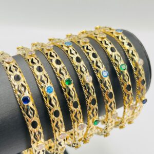 SEMANARIO PERFORADO Y PIEDRAS DE COLORES