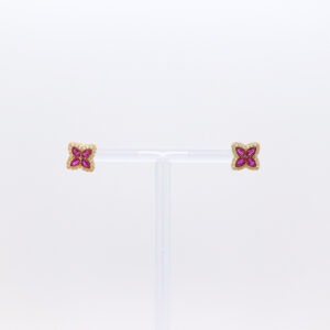 PENDIENTES FLOR FUCSIA