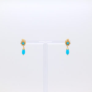 PENDIENTES CORAL BEBE AZUL